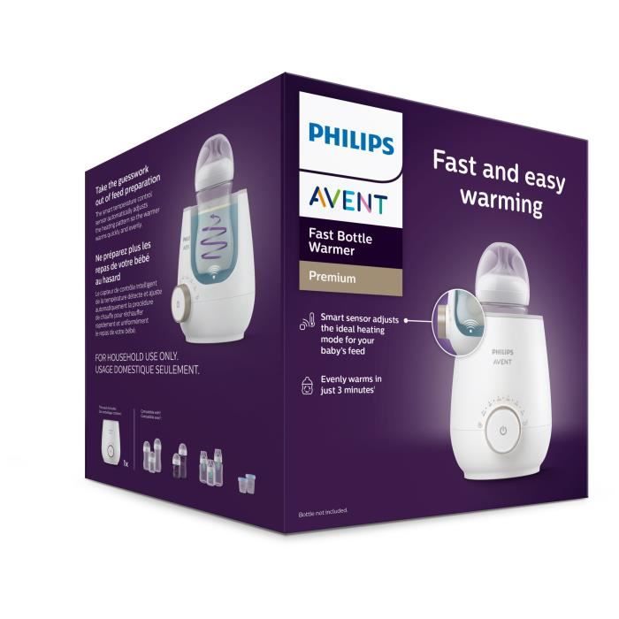 Chauffe-biberon électrique - PHILIPS AVENT - Réchauffe uniforme - Technologie bain marie - Minuterie - Arret automatique