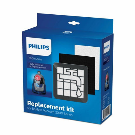 Filtre hepa aspirateur - PHILIPS - XV1220/01 - Kit d'entretien anti-poussiere pour aspirateur sans sac Série 2000