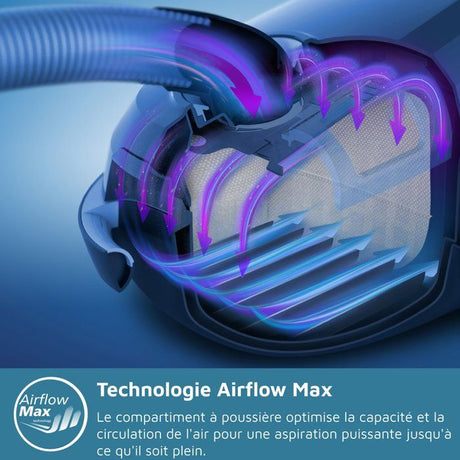 Aspirateur avec sac - PHILIPS - XD3100/06 - Série 3000 Performer Compact - 900W - 79db - Violet