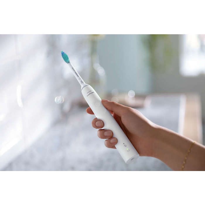 Brosse a dents - PHILIPS - HX3671/13 - Sonicare - Serie 3000 - Blanc - Eléctrique
