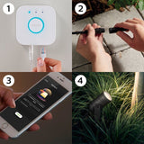 Projecteur de jardin - PHILIPS HUE - Lily - Lumiere blanche et colorée - Noir - Basse tension - Extension - IP67