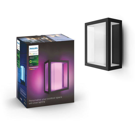Applique murale - PHILIPS HUE - Impress - Lumiere blanche et colorée - Noir - Large - IP44