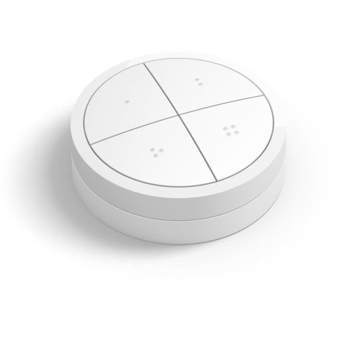 Télécommande Tap Dial Switch - PHILIPS HUE - Blanc - Contrôle plusieurs pieces - Compatible Alexa - Intérieur