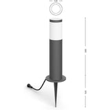 Pack de 3 bornes extérieures PHILIPS Garden Link - Basse tension - 24W, IP44, 2700K - Anthracite