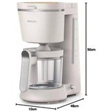 Cafetiere filtre - PHILIPS - HD5120/00 - Collection Eco-Conscious - 1.2L - 1000W - Creme