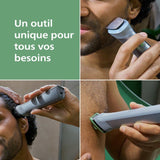 Tondeuse multifonction 11-en-1 étanche - PHILIPS - Series 5000 MG5941/15 - 120 min - Sans fil - Gris clair