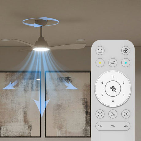 Ventilateur de plafond - Philips - Pales fixes - Lumiere blanche réglable - Blanc - télécommande incluse