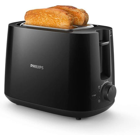 Grille-pain - PHILIPS - HD2581/90 - Collection Daily petit déjeuner - 2 fentes - 830W - Noir