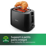 Grille-pain - PHILIPS - HD2581/90 - Collection Daily petit déjeuner - 2 fentes - 830W - Noir