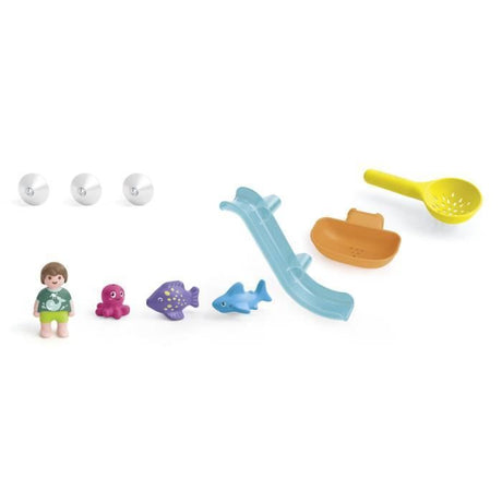 PLAYMOBIL Junior 71689 Toboggan aquatique et animaux marins, Jouet pour le bain, Des 18 mois