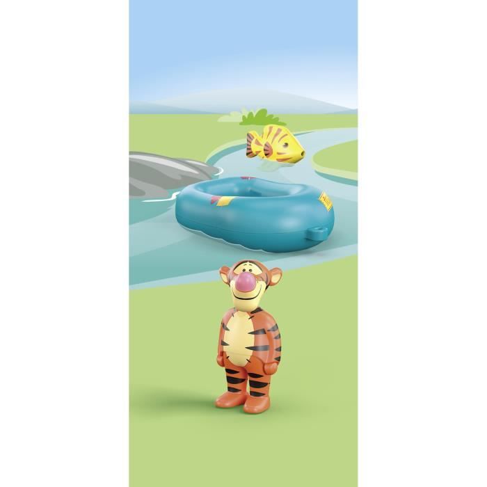 PLAYMOBIL Junior 71704 Tigrou avec canot, Flotte dans l'eau, Jouet pour le bain, Junior & Disney, Des 12 mois