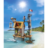 PLAYMOBIL 71792 Port de pirates avec repaire, prisons et canon, 165 pieces, Les Pirates, des 4 ans