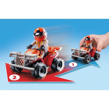 PLAYMOBIL 71808 Duo de cascadeurs avec quad et moto, City Action, Promo pack, 44 pieces, Des 4 ans