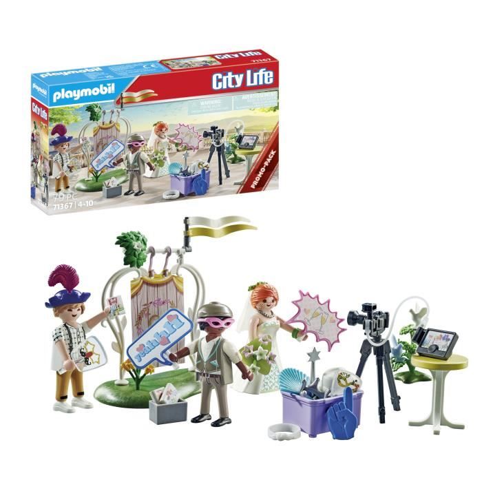 PLAYMOBIL 71367 Couple de mariés et appareil photo, City life, Des 4 ans