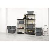 Etagere - PLASTIKEN - Plastique - 88 x 43 x 150 cm - 4 ťtages - Noir