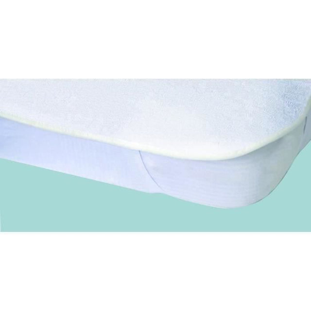 Protege-matelas Alese imperméable Elasretane éponge bouclette 100 % coton 80 x 190 cm Blanc