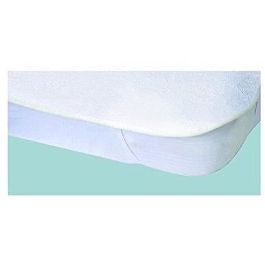 Protege-matelas Alese imperméable Elasretane éponge bouclette 100 % coton 80 x 190 cm Blanc