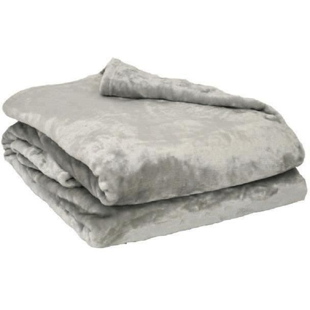 Couverture Microflanelle Toison d'Or - 180 x 220 cm - Coloris Perle