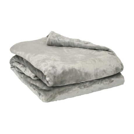 Couverture Microflanelle Toison d'Or -  220 x 240 cm - Coloris Perle