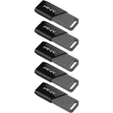 Pack de 5 Clés USB 3.2 - PNY - Attaché X - 32 Go - Jusqu'a 130 Mo/s