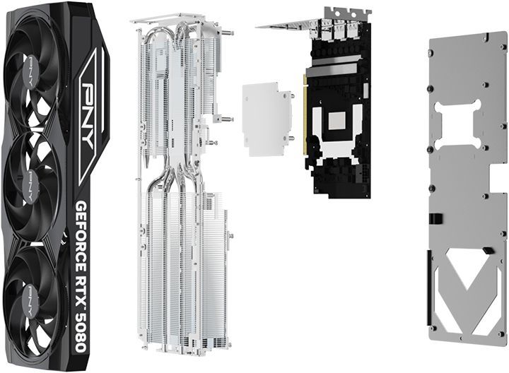 PNY - Carte graphique - GEFORCE RTX 5080 - 16 Go - Triple Fan DLSS 4