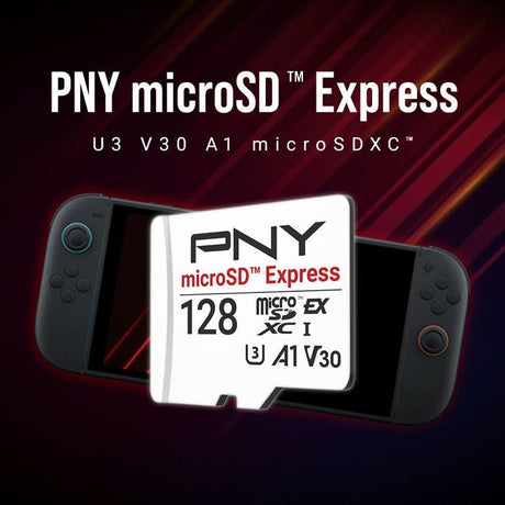 PNY microSD™ Express - Carte mémoire microSDXC - 128 Go - UHS-I U3 V30 A1 - 890/550 Mo/s