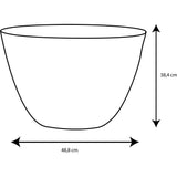 Pot de fleurs Rond Ř 50 cm - EDA - Element - 47,8 L - Intérieur / Extérieur - Ř 48,8 x H. 38,4 cm - Calcaire