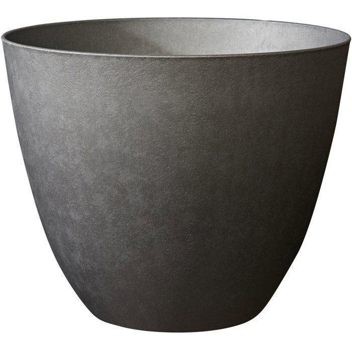 Pot de fleurs Rond Ř 50 cm - EDA - Element - 47,8 L - Intérieur / Extérieur - Ř 48,8 x H. 38,4 cm - Gris Anthracite