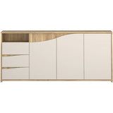 Buffet - PoeM - Sable / Chene - 3 portes - 3 tiroirs - 203,9 x 42 x 91 cm