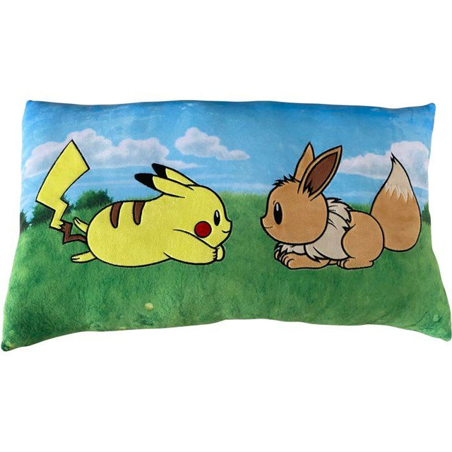 Coussin premium - POKEMON - Pikachu & Eevee - Microfibre - 60 cm