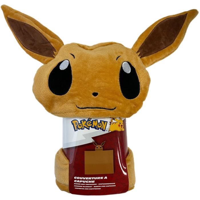 Plaid polaire a capuche 3D - POKEMON - Evoli - 120 x 150 cm