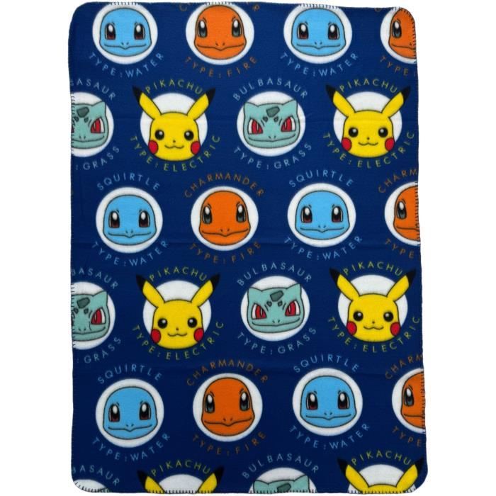 Plaid - POKEMON - Visages - 100 x 140 cm