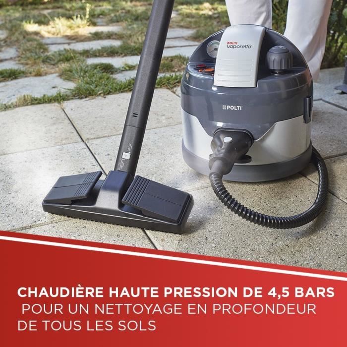 Nettoyeur vapeur POLTI VAPORETTO ECO PRO 3.0 - 4,5 BAR - 9 accessoires - 2000W - 2L