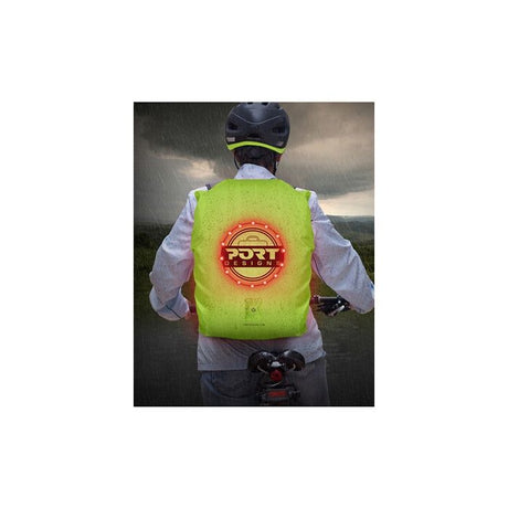 Housse de pluie - PORT DESIGNS - Universelle avec LED rechargeable pour sac a dos jusque 25 litres - 14/15.6 pouces