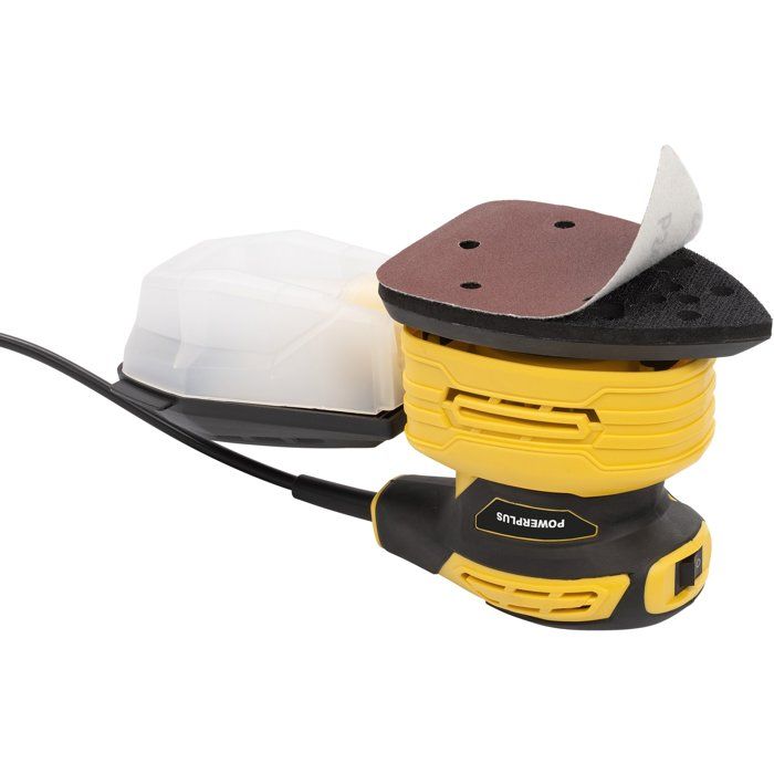 Ponceuse a main - POWERPLUS - POWDP50200 - 180 W - Pour gaucher et droitier - Livrée avec 5 feuilles de papier abrasif