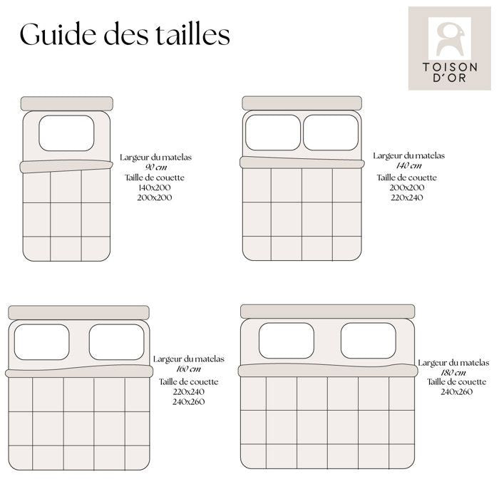 CALGARY - Couette Chaude Microfibre 400gr/m˛ - Gris Galet & Marron Gingembre - 140 x 200 cm