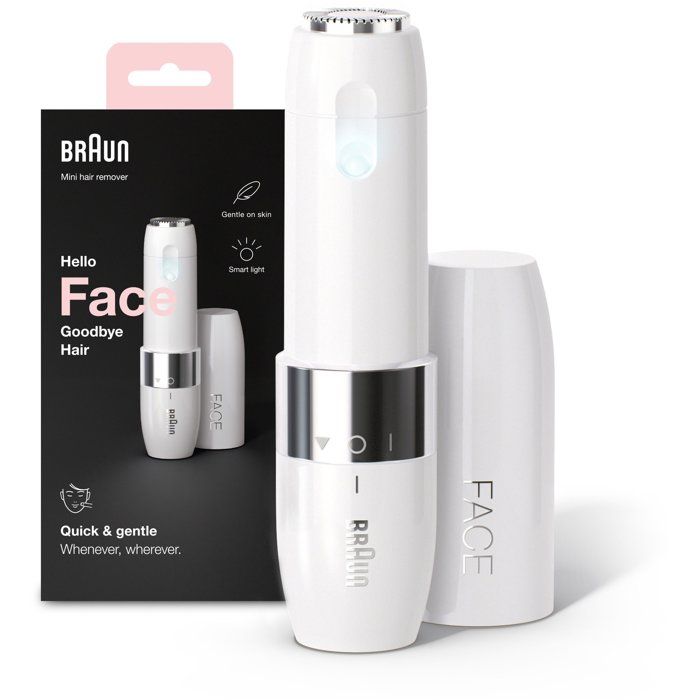 Rasoir Visage électrique pour femme Braun Face Mini FS1000 - Fonction Smart Light - Blanc