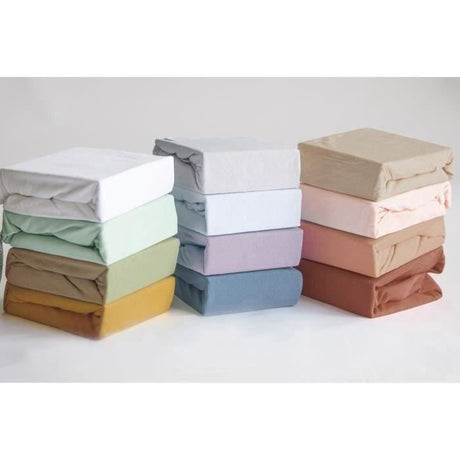 Drap housse - P'TIT DODO - 70 x 140 cm - Jersey - Caramel
