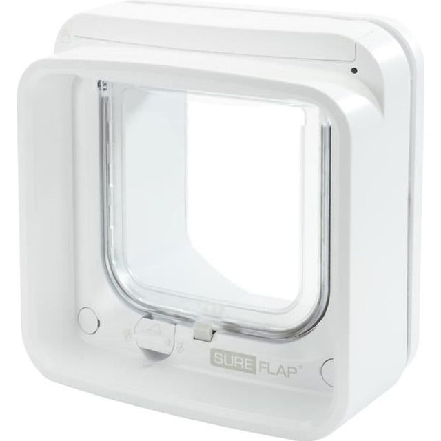 SUREFLAP Chatičre ŕ Puce électronique Connecté - Blanc - 142 mm x 120 mm (Livré sans le Hub)