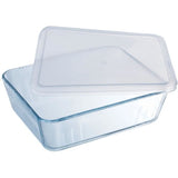 Boîte de conservation rectangulaire - PYREX - 1451006 - Couvercle en plastique - Verre borosilicate - 24 x 19 cm