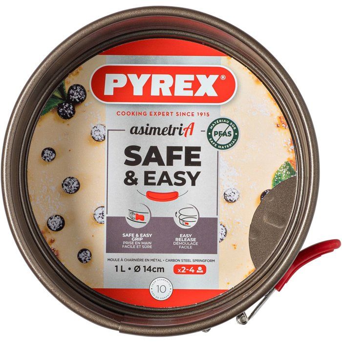 Moule ŕ charničre - PYREX - 1452005 - Rond - En acier carbonne - Antiadhésif - 14 cm