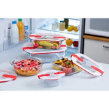 Boîte rectangulaire avec couvercle - PYREX - 1451024 - 23 x 15 cm - 1,1 L - Cook & Heat - Base en verre borosilicate