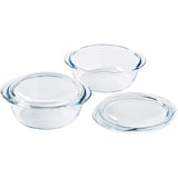 Lot de 2 cocottes - PYREX - Verre - Rond - 2,3 L