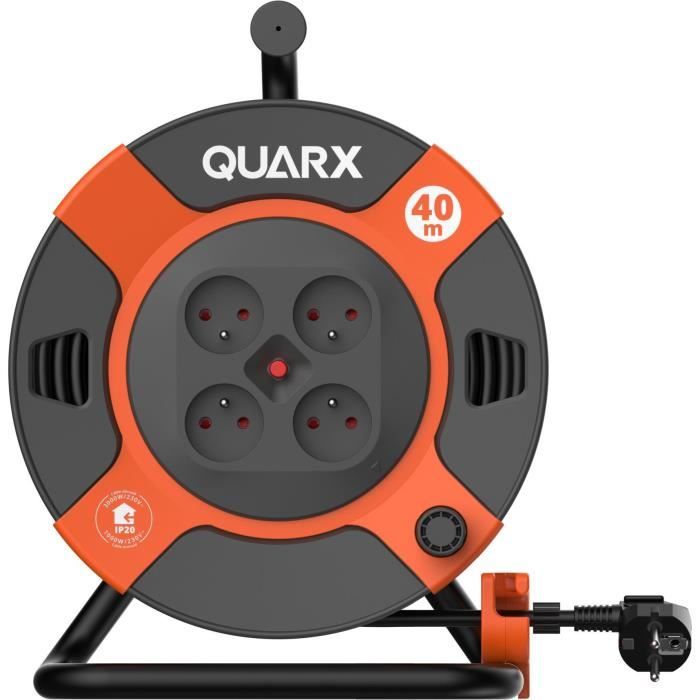Enrouleur - QUARX - Bricolage - 40m, H07RN-F 3G  1,5mm˛, tambour plastique