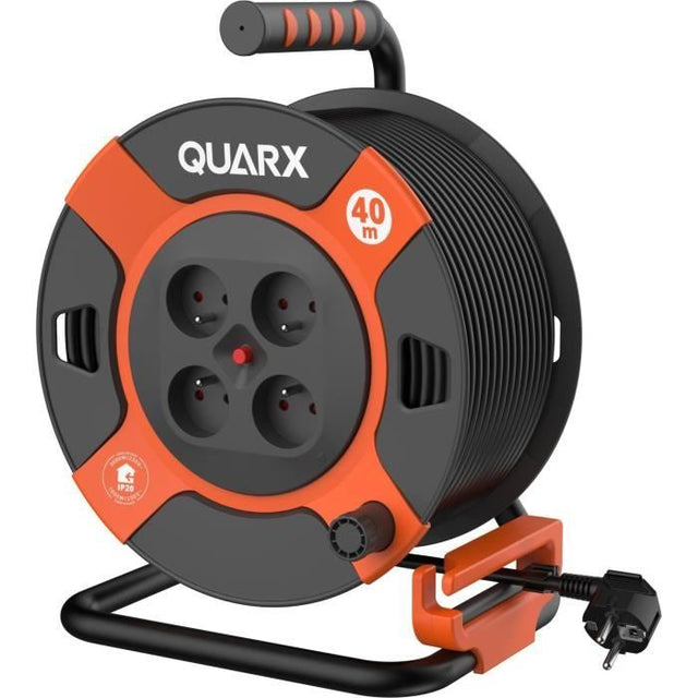 Enrouleur - QUARX - Bricolage - 40m, H07RN-F 3G  1,5mm˛, tambour plastique