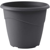 Pot de fleurs rond non percé - EDA - MARINA - 23 L - Ř 40 x H 33,7 cm - Gris anthracite