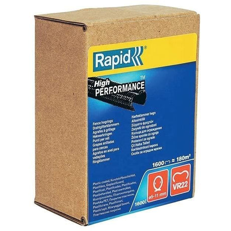Agrafes grillage plastifiées noir VR22 de Rapid
