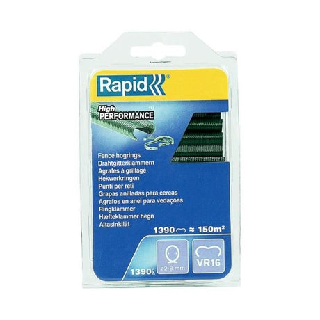 Agrafes grillage - RAPID - VR16 Vert - Pose de clôture - Blister 1390 - (40108800)