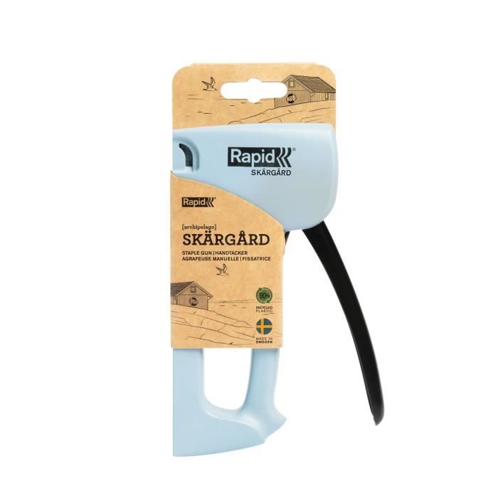 Agrafeuse manuelle éco-responsable Spirit of Sweden - RAPID - R53 - Pour agrafes 53/4-10mm - Skargard (Bleu Archipel) - (5001613)