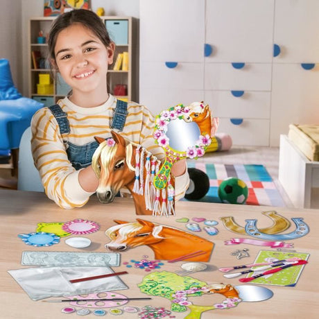 Ravensburger-Be Creative Cheval–kit Multi-activités Horses–10 créations–Activité détente et créative–Des 7 ans–238751
